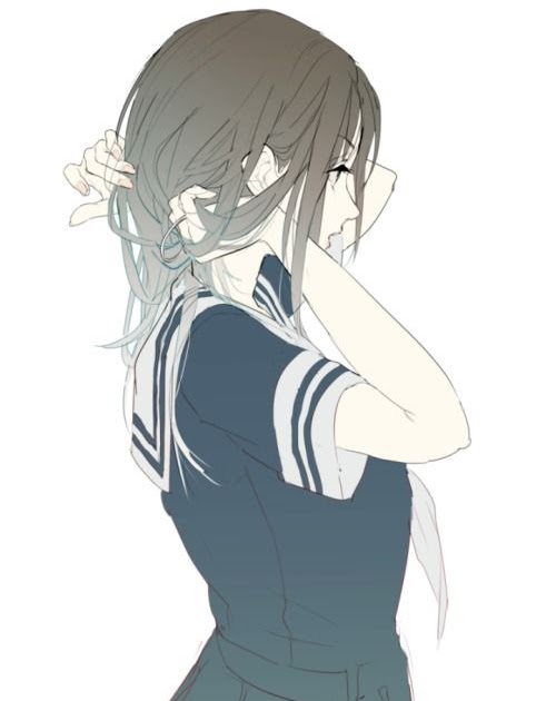 横向き 女の子 イラスト