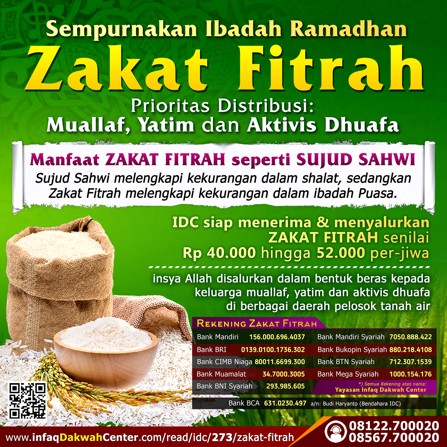 Contoh Spanduk Menerima Zakat  Fitrah 