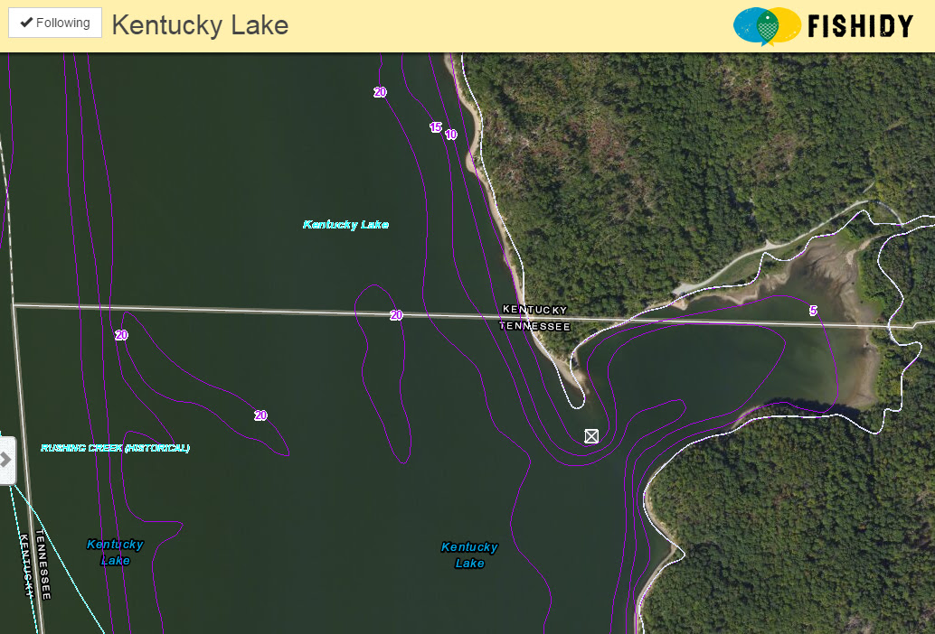 Kentucky Lake Maps Fishing Hot Spots Draw A Topographic Map