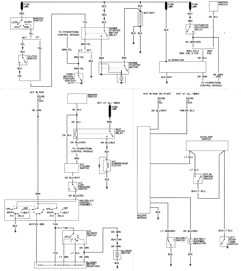 1993 Dodge D350 Wiring Diagram