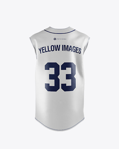 Download Baseball Sleeveless Shirt Back View Jersey Mockup PSD File ...