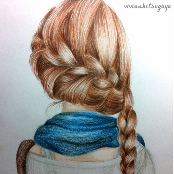 Featured image of post Pencil Sketches Of Girls With Braids - Start sectioning the hair and highly moisturize the instead of completely sealing the ends off in the style, wrap them around a pencil a few times to give the ends an adorable little curl.