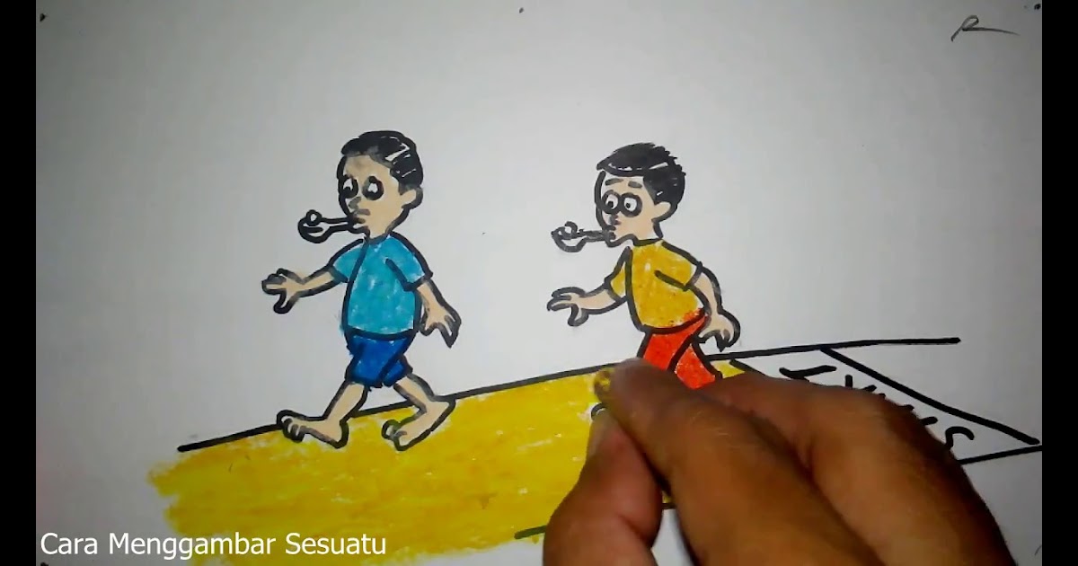 Gambar Animasi Orang Main Lari Estafet 24+ Gambar Kartun Olahraga
