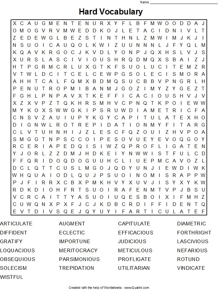 Free Printable Word Search Puzzles Medium Difficulty