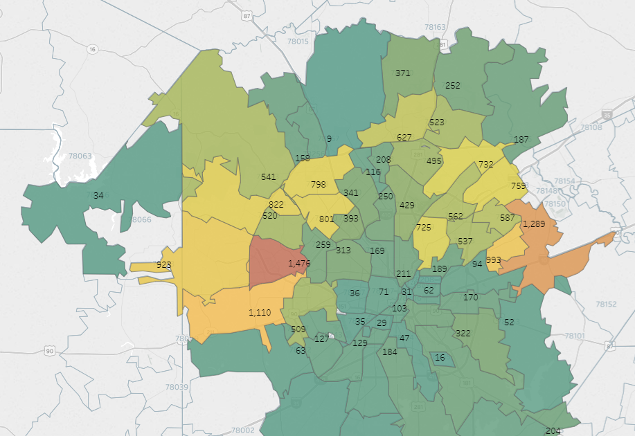 San Antonio Zip Codes Map Maping Resources