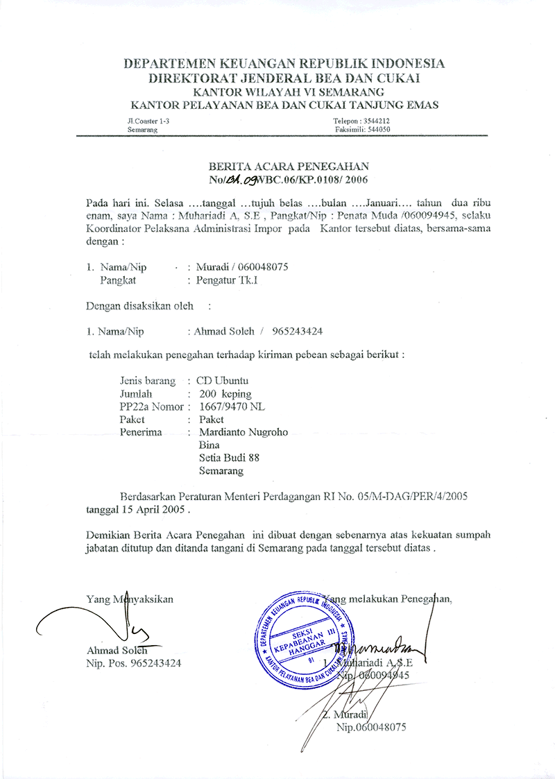 Format Surat Berita Acara Pembayaran Delinewstv