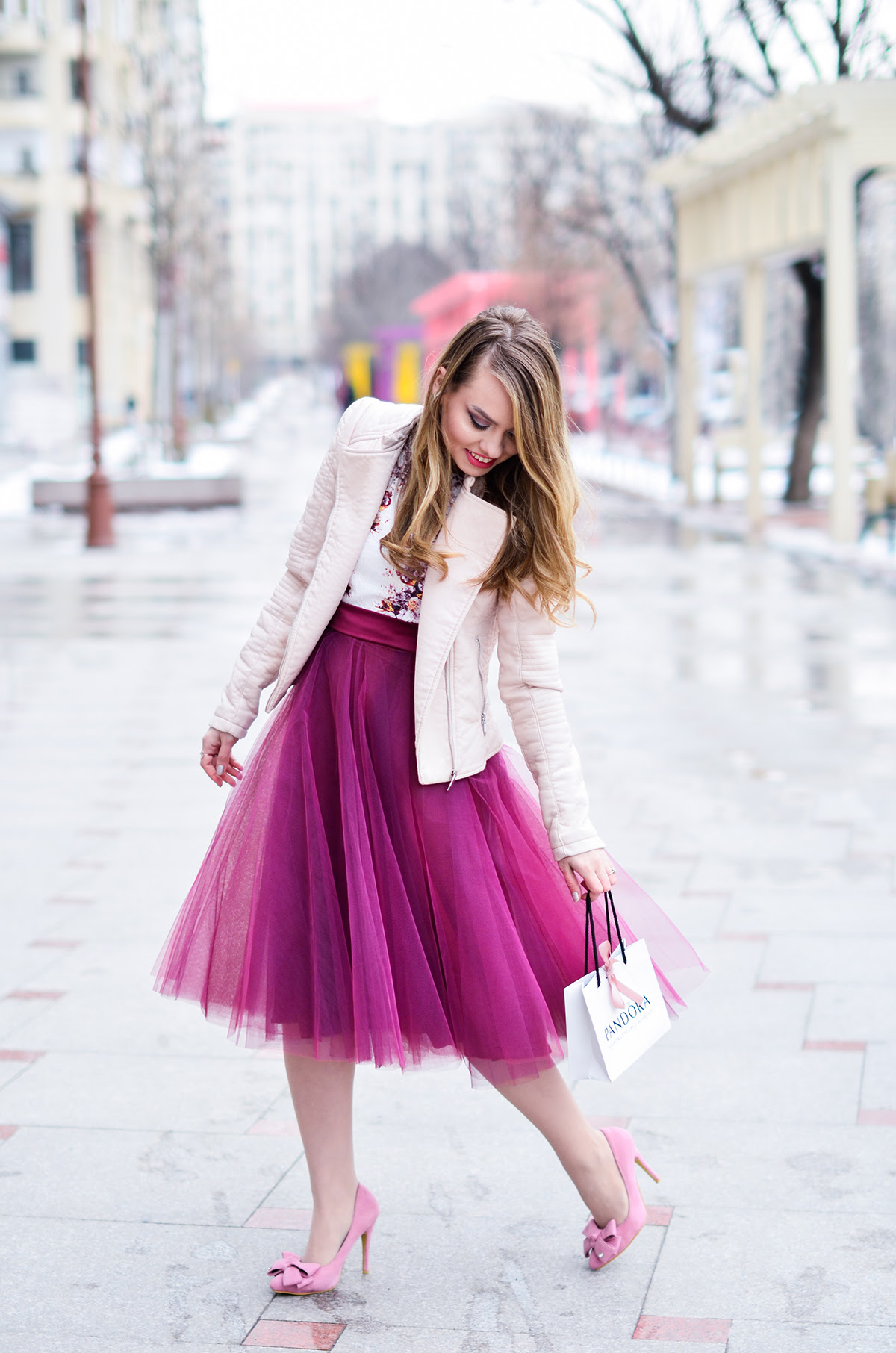 valentine's day outfit pink burgundy and tulle  pink