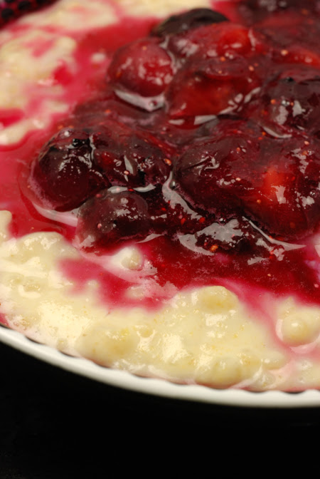 Sweet Frumenty Pudding with Poached Blueberries© by Haalo