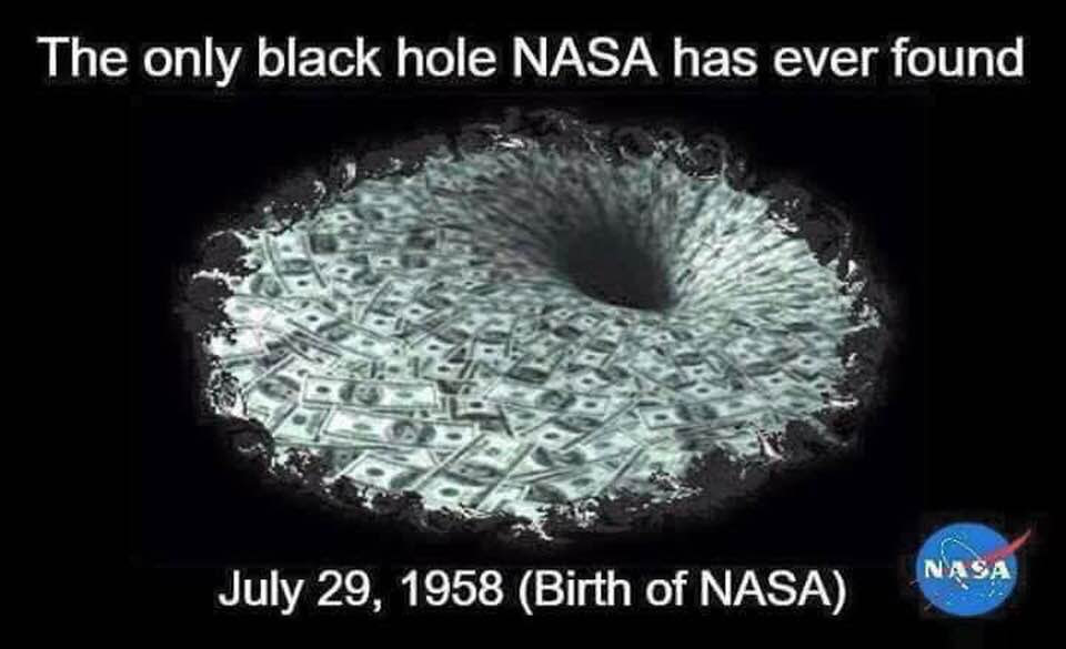 Image result for nasa black hole meme budget