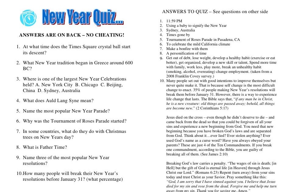 New Year&#039;s Day Trivia