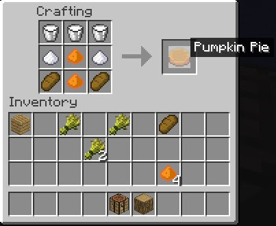 Pumpkin Pie Recipe Minecraft