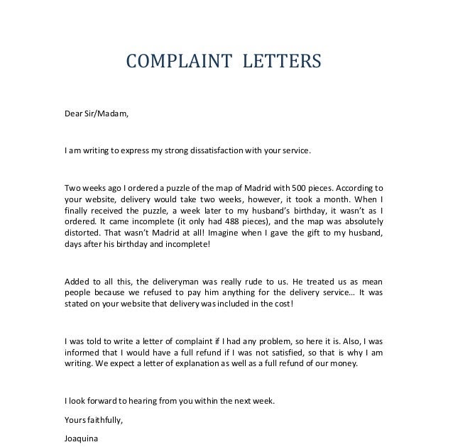 Unfair Treatment Grievance Letter Sample | HQ Printable Documents