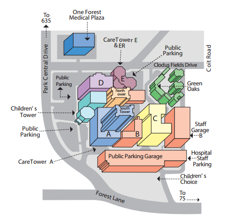 Campus Medical City Dallas Map