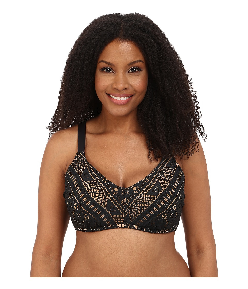 GET BECCA By Rebecca Virtue Plus Size Becca ETC La Boheme Bralette Black Women S Swimwear NOW