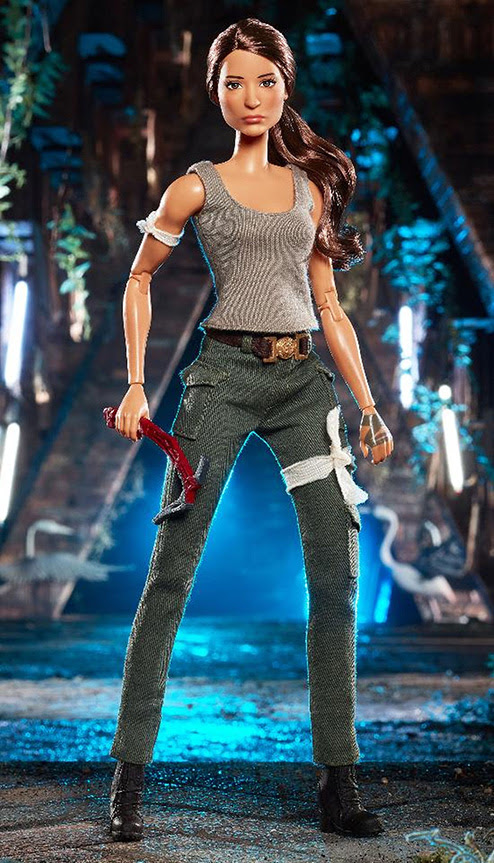 Lara Croft Barbie inspired by Alicia Vikander's portrayal in the Tomb Raider film