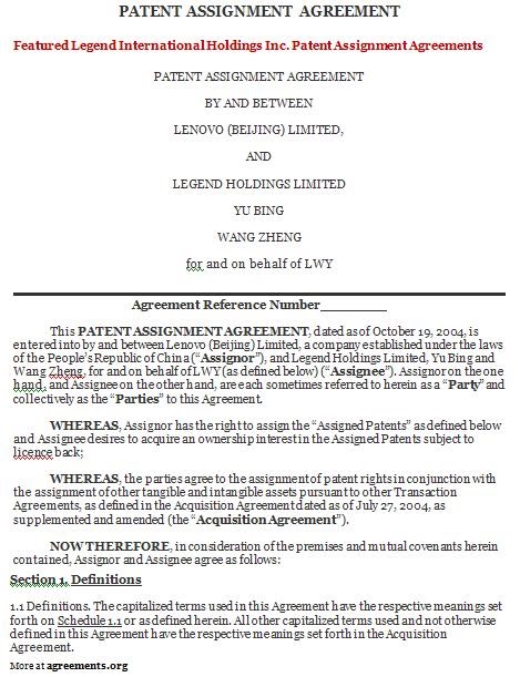 4 [pdf] Rights Assignment Agreement Printable Hd Docx