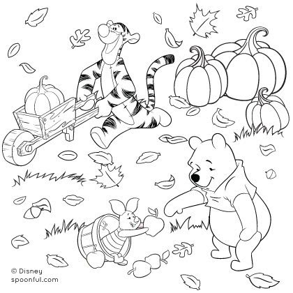 Disney Fall Coloring Pages Printable - Coloring Walls