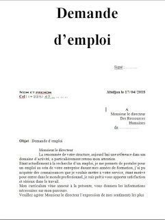 emploi lettre recrutement manuscrite manuscrites demandes une candidature algerie courte 4geniecivil rdiger emplois etudiant