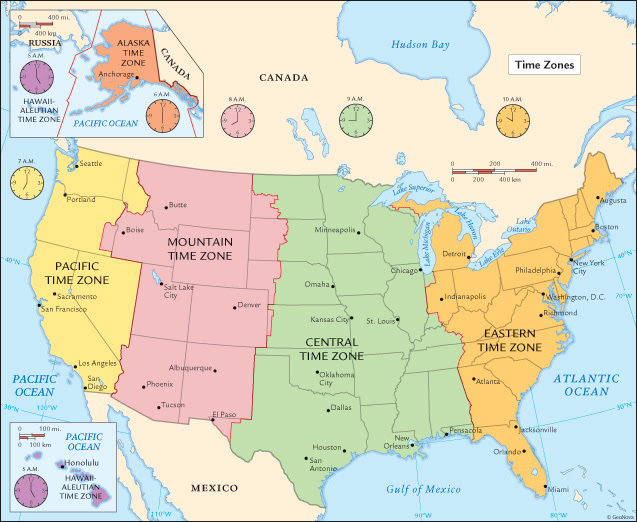 Midwest Time Zone Map | International Map