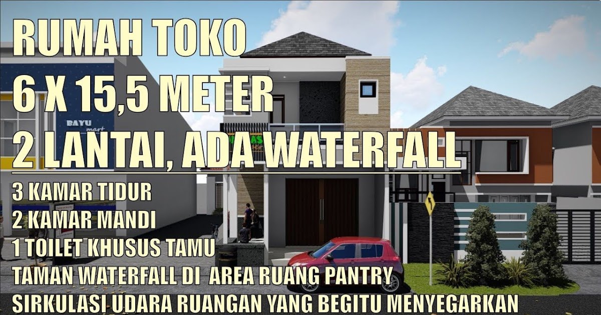 Desain Rumah Minimalis Modern 2 Lantai Ukuran 6x15 