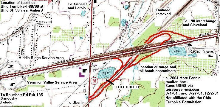 Ohio Turnpike Exit Map | Tourist Map Of English