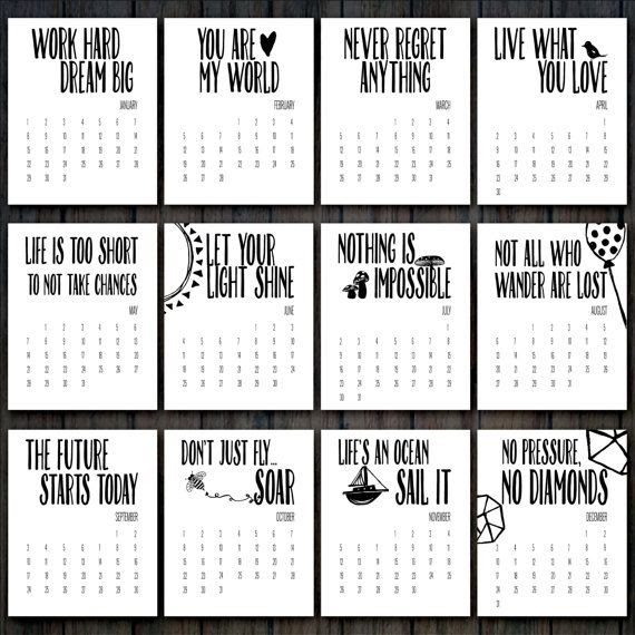 Daily Quote Calendar 2017 3 Cute Calendars With Inspiring Quotes That