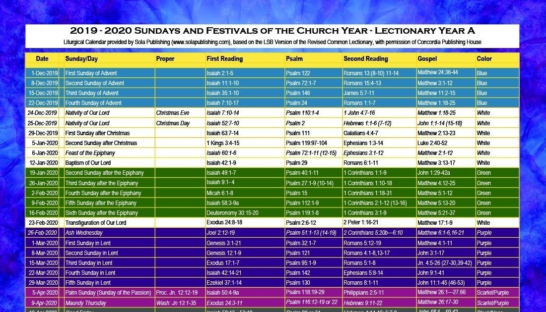 Liturgical Calendar 2021 Liturgical Calendar Holy Week Ten Free