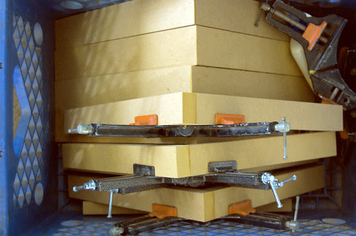 glued + clamped