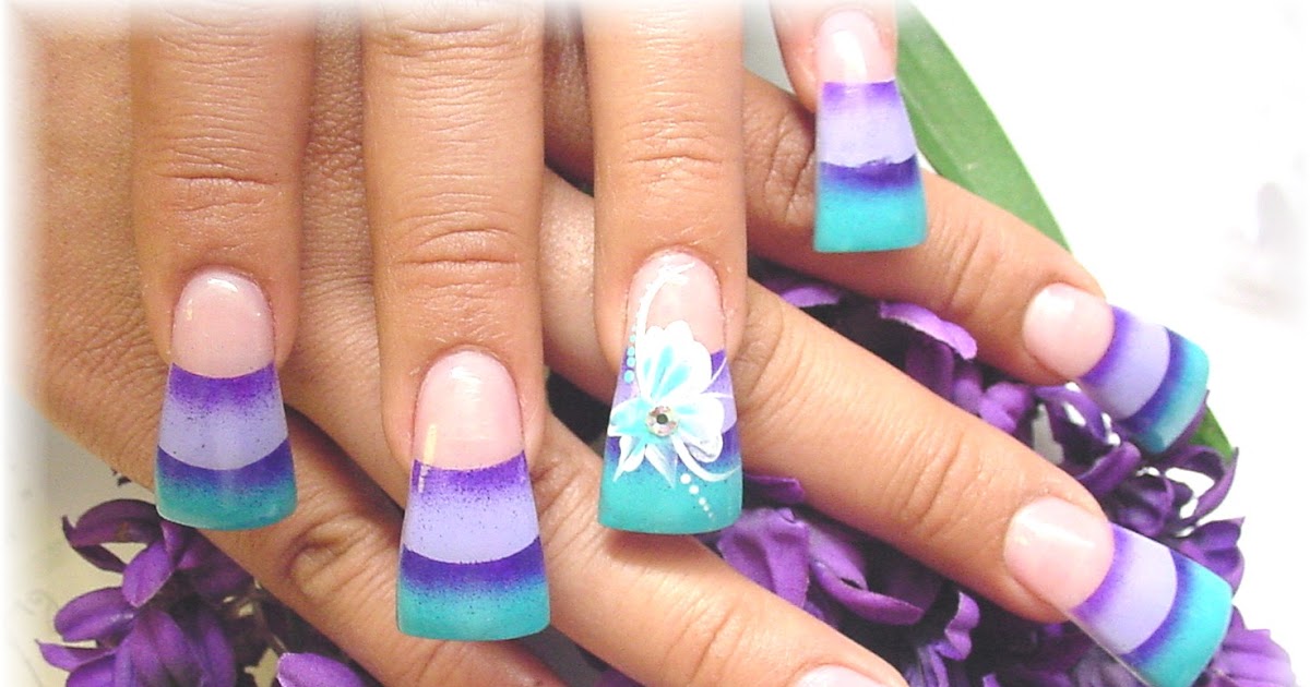 2. Multi-Colored Acrylic Nail Designs - wide 7