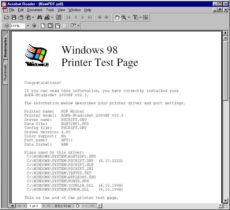 Printer Test Page Document - Druckerzubehr 77 Blog