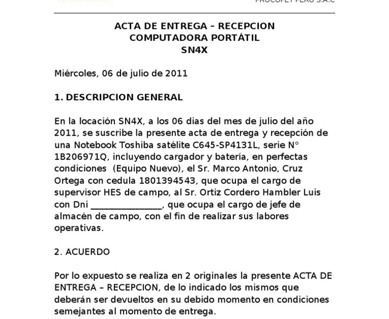 Carta Entrega De Documentos Originales Sample Site M