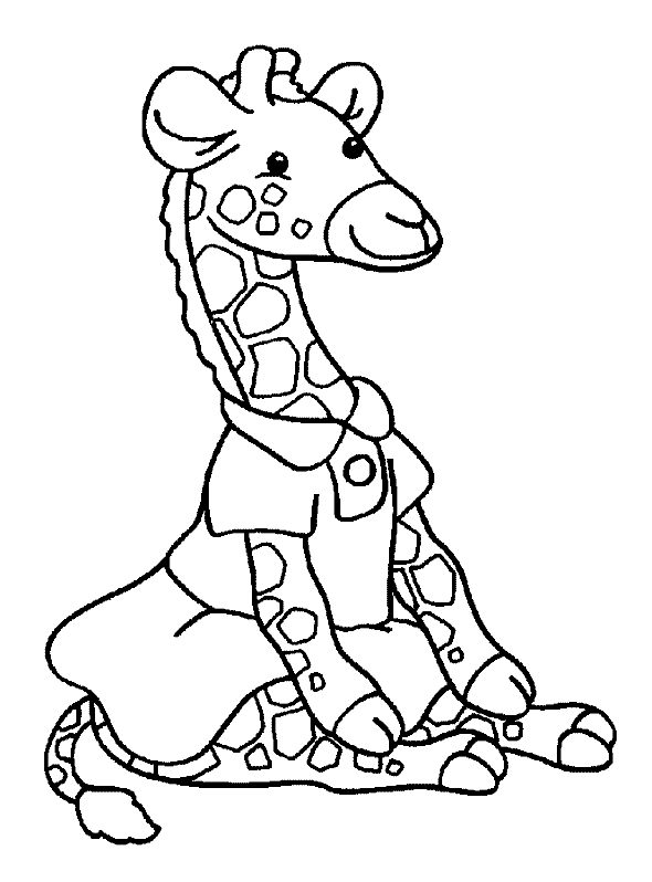 Christmas Giraffe Coloring Page - 186+ SVG File for Cricut