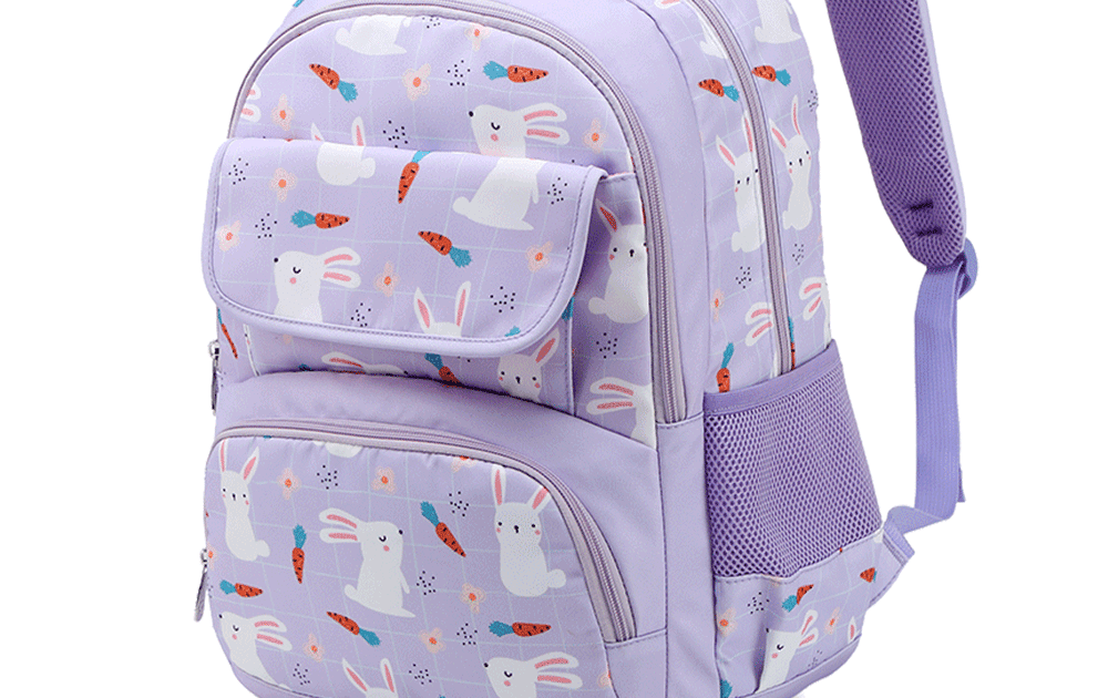 [review] Cheap School-Bags Backpacks University Rabbit-Printing Purple ...