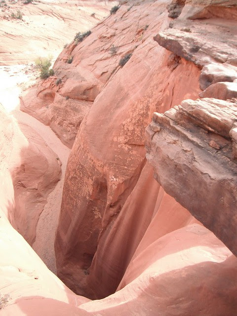 looking down on the dryfall we bypassed to get into the big west fork