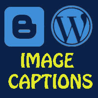 How to add caption to images or videos in wordpress and Blogger
