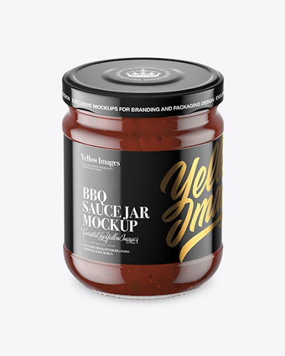 Download Download Clear Glass Bbq Sauce Jar Packaging Jar Mockups (PSD) 104.59 MB