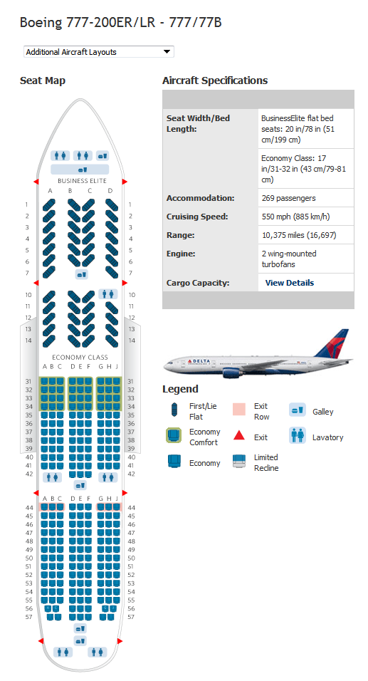 27+ Seating chart boeing 777 200 delta