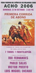 Programa Feria Señor de los Milagros Acho 2006