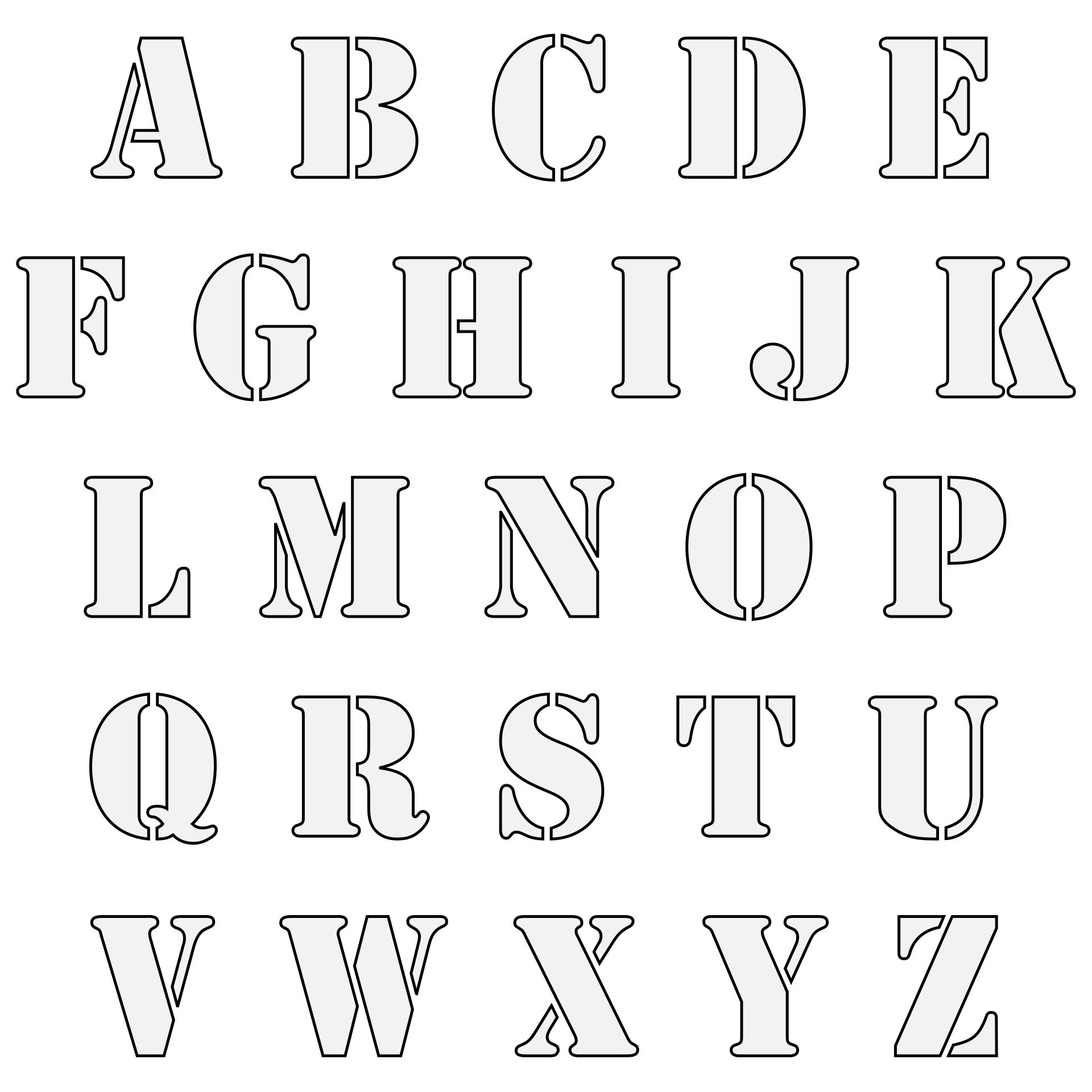 Printable Letters Cut Out Free Alphabet Letter Templates to Print and