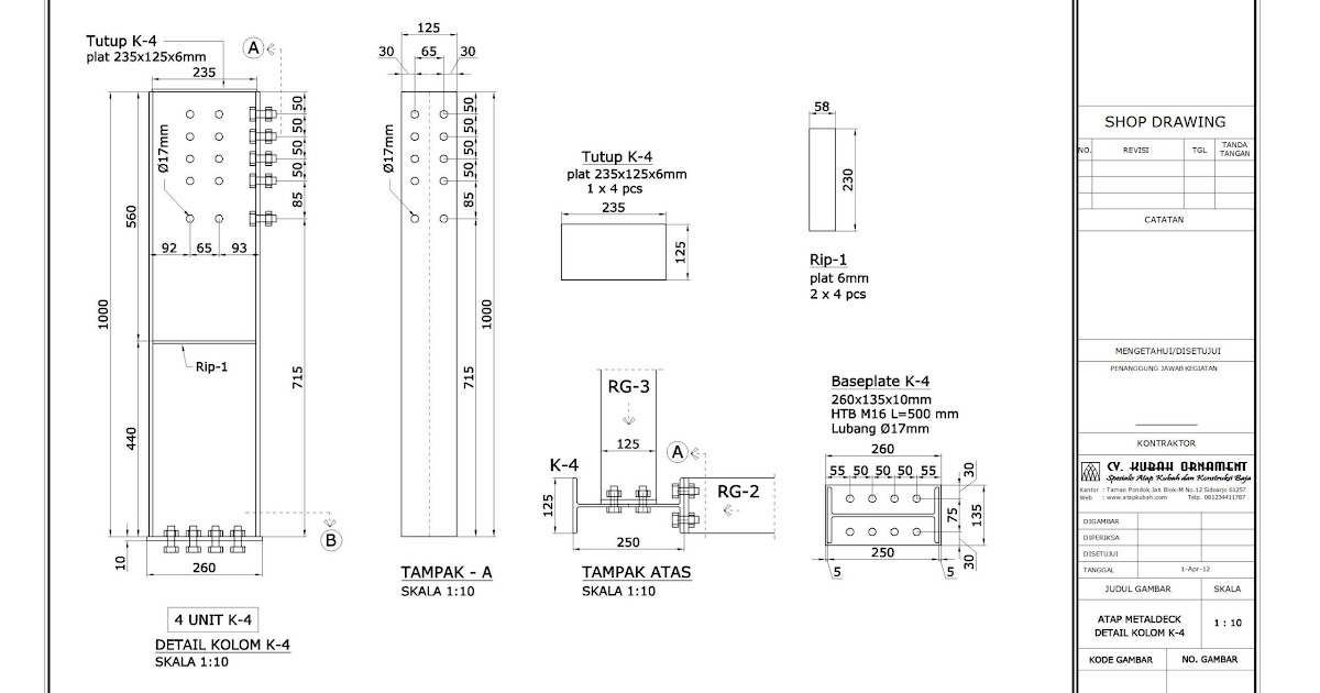 Detail Baja Wf Dwg