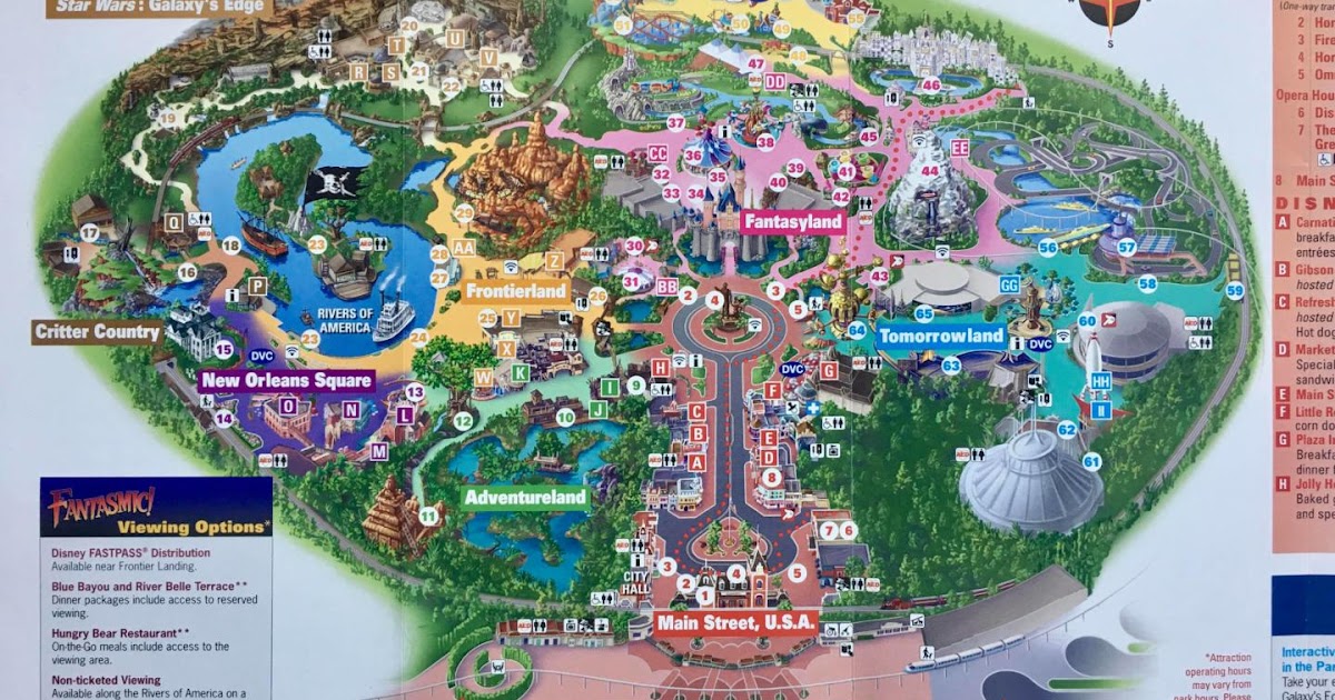 disney: Disneyland Anaheim Park Map 2019