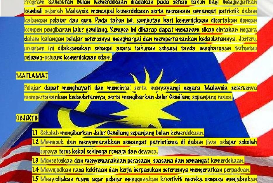 Poster Bulan Kemerdekaan | Contoh Poster