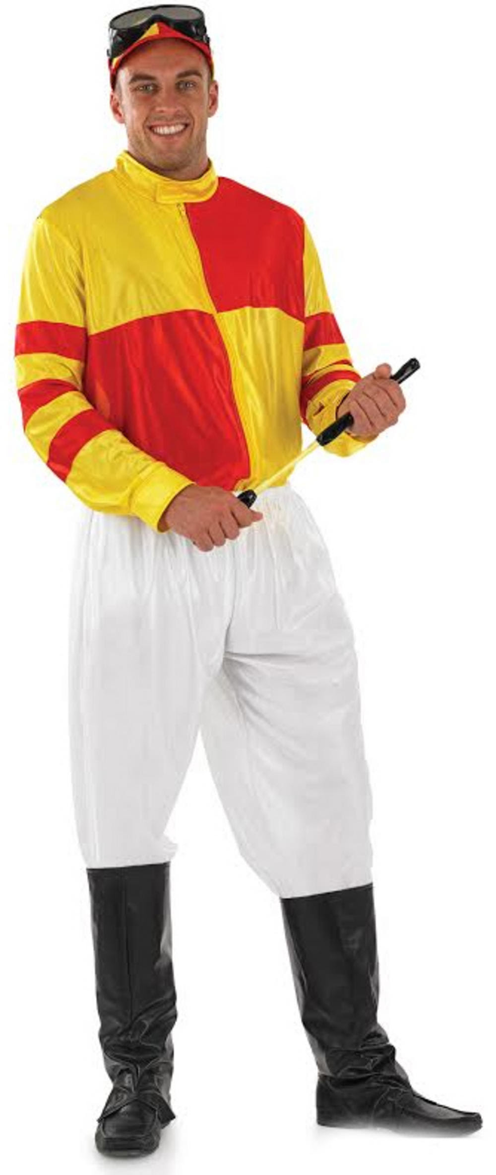 Red and Yellow Jockey Costume Letter quot;Jquot; Costumes Mega Fancy Dress Red and Yellow Jockey Costume Letter quot;Jquot; Costumes Mega Fancy Dress