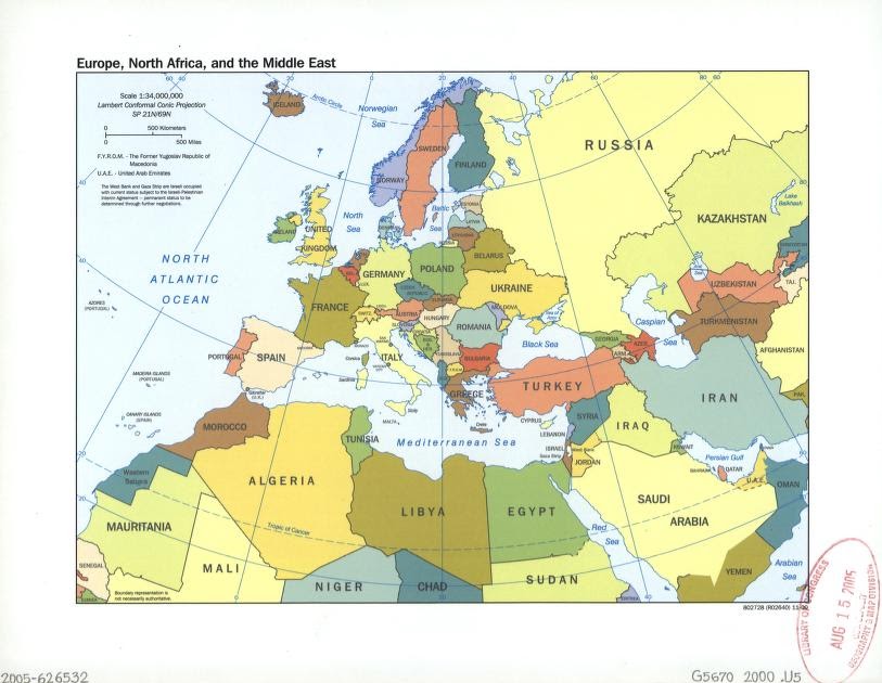 Europe And North Africa Map Kaleb Watson