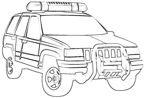 Police Jeep Coloring Pages - Amanda Gregory's Coloring Pages