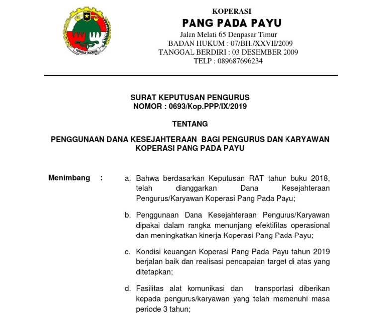 32+ Sk koperasi pdf info