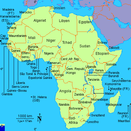 Karta över Afrikas Länder | Karta