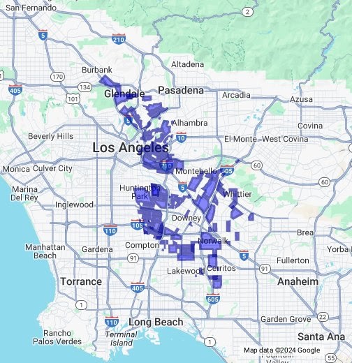 East Los Angeles Gang Map Cherry Hill Map