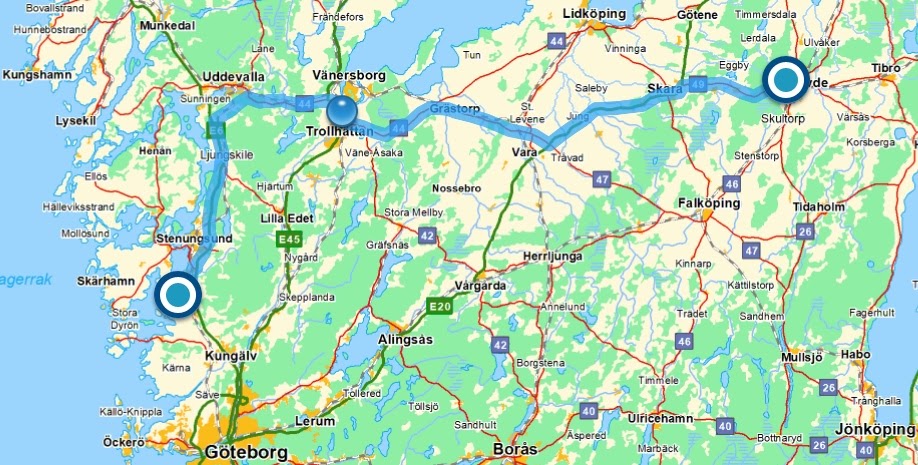 Skövde Karta Sverige | Göteborg Karta