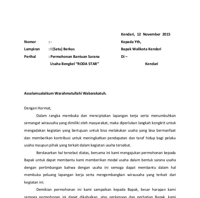 Contoh Proposal Usaha Bengkel Mobil Doc Berbagi Contoh Proposal